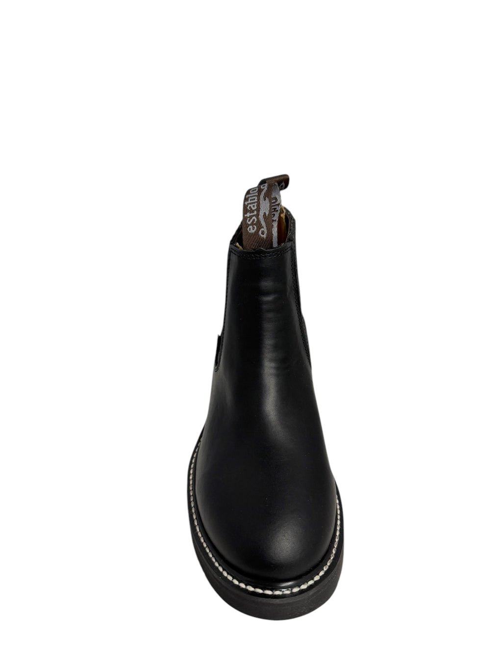 Establo Oiled Leather Black Ankle Work Boot - 551-03