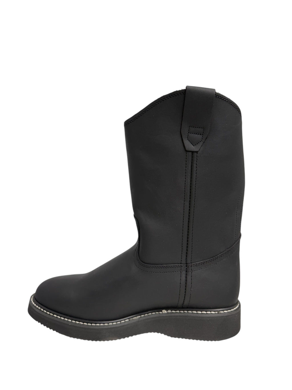 Establo Oiled Leather Black Pull Up Work Boot - 553-03