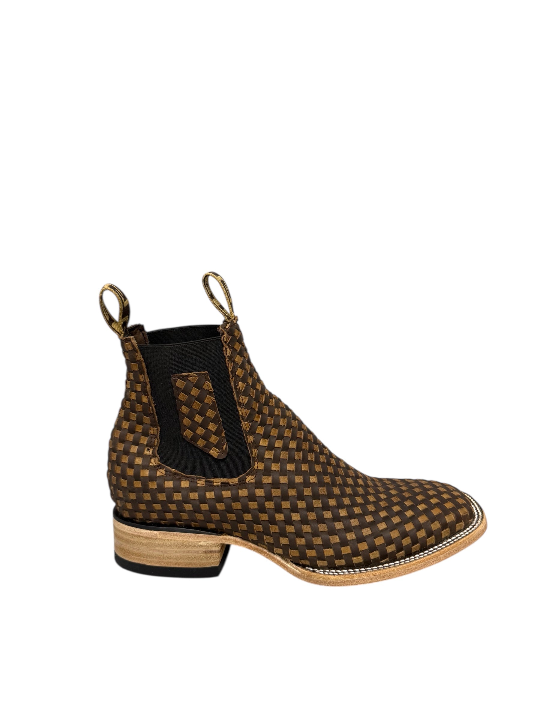 Calzatti Leather Stitched Brown Ankle Boot - 1910