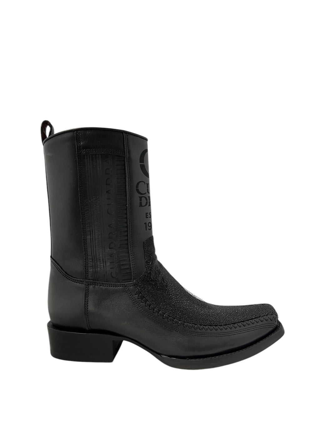 Cuadra Black Stingray Narrow Square Toe - CU783