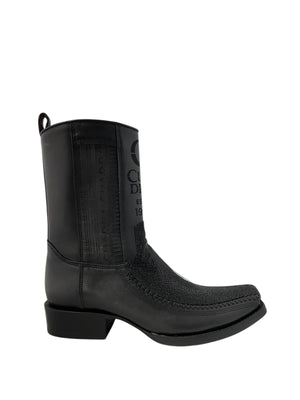 Cuadra Black Stingray Narrow Square Toe - CU783