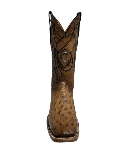 Cuadra Lugano Brown Embroidery Square Toe - CU744