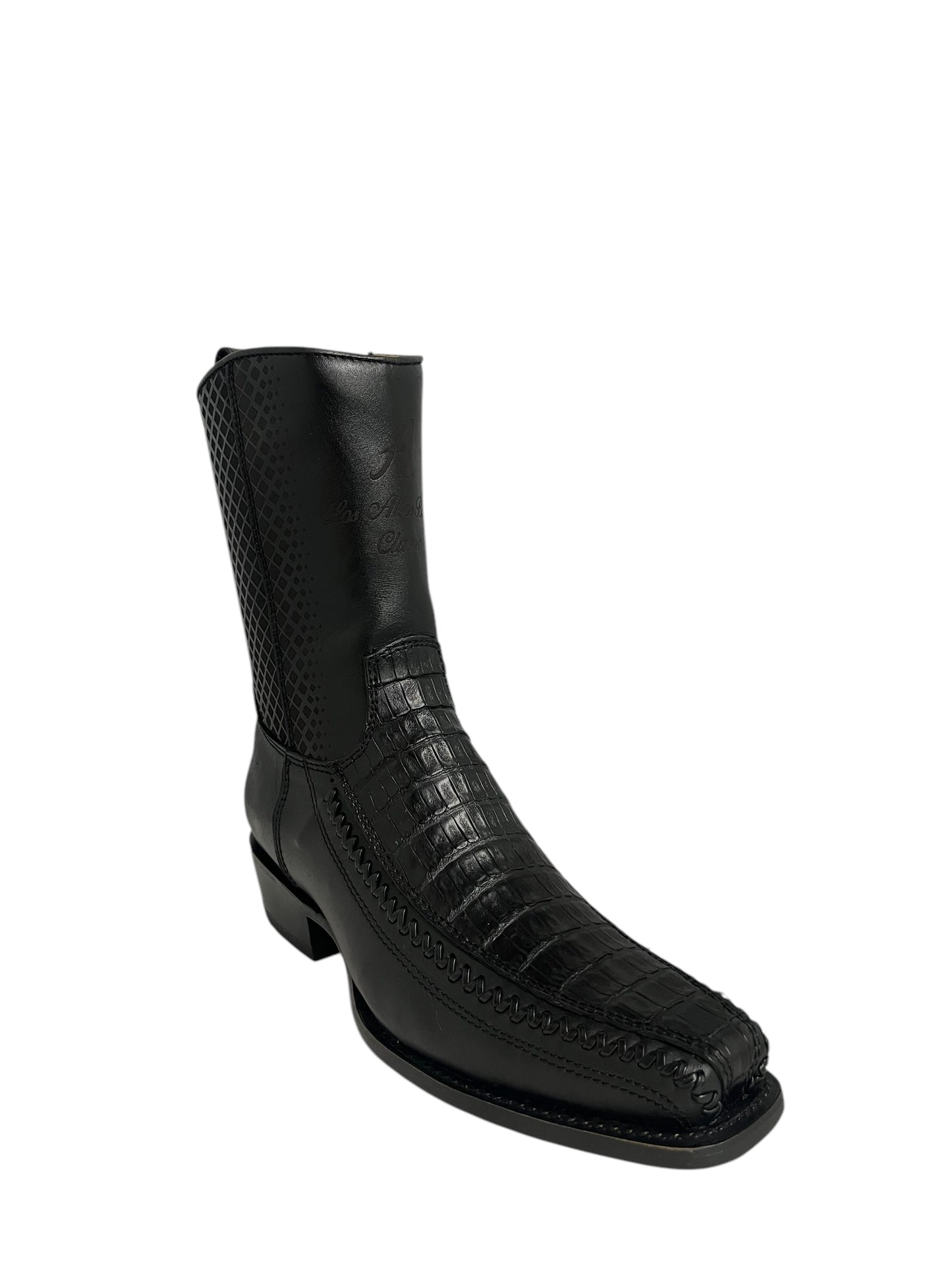 Los Altos 7 Toe Caiman Belly Black - 57BFP8205