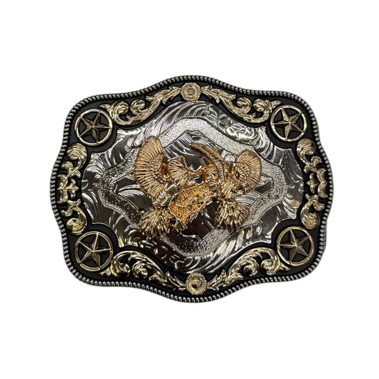 Roosters Fighting Classic Western Belt Buckle - HG-23