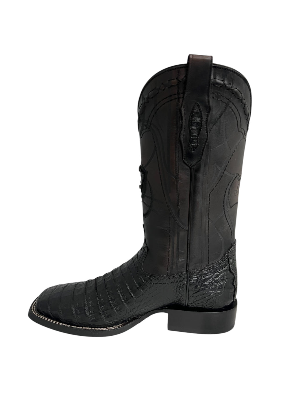 Cuadra Caiman Belly Square toe Black - CU678