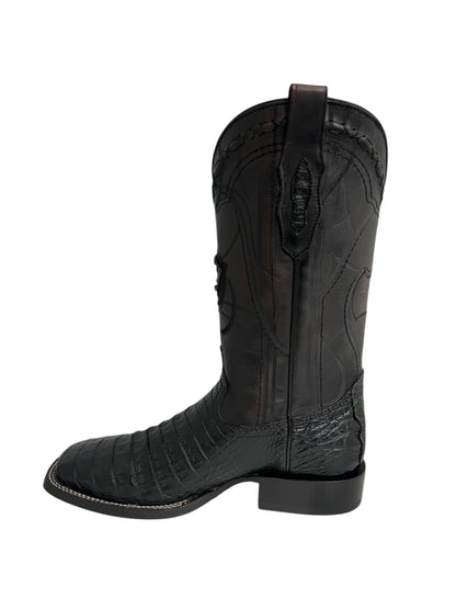 Cuadra Caiman Belly Square toe Black - CU678