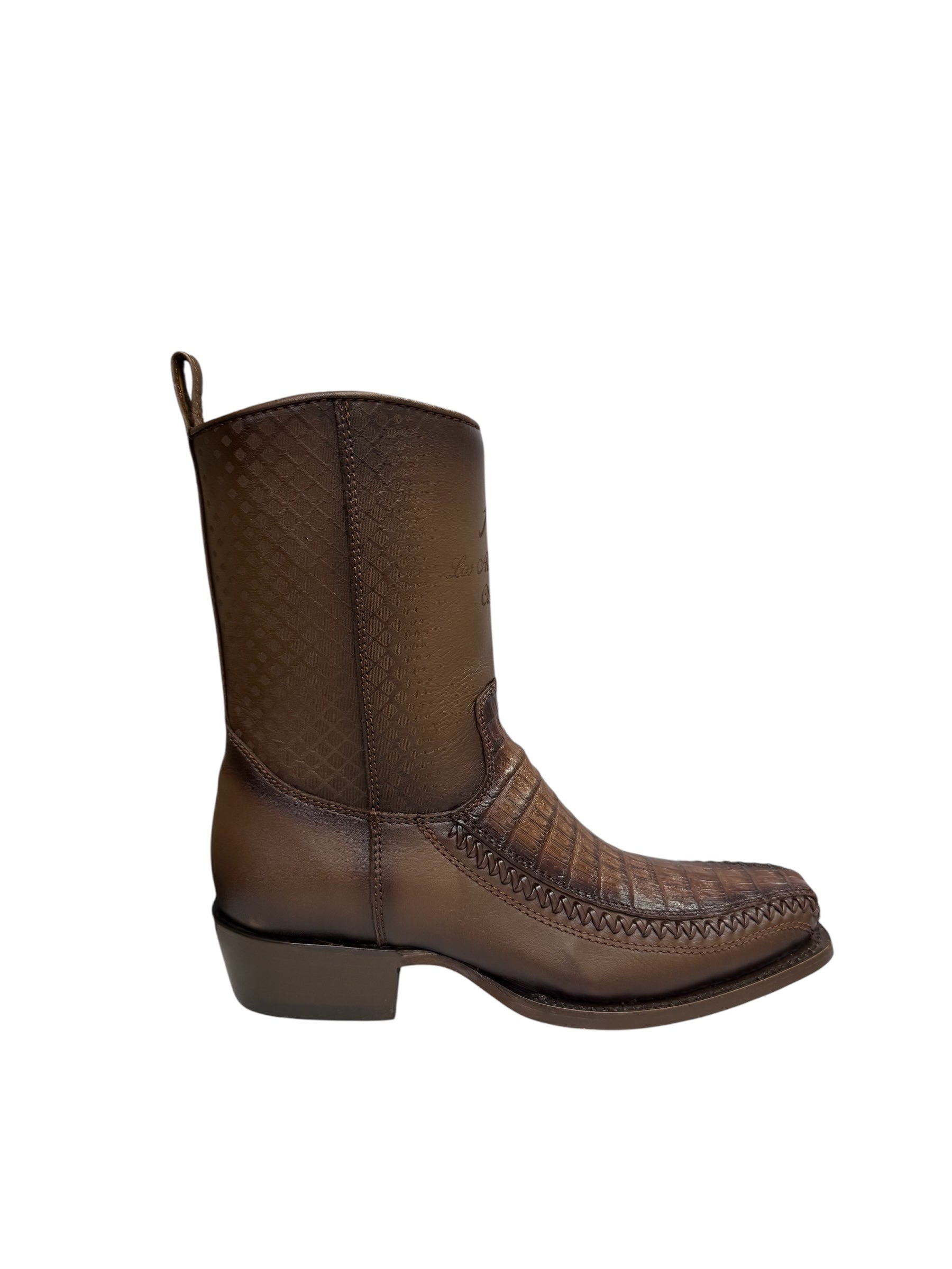 Los Altos 7 Toe Caiman Belly Faded Brown - 57BFP8216