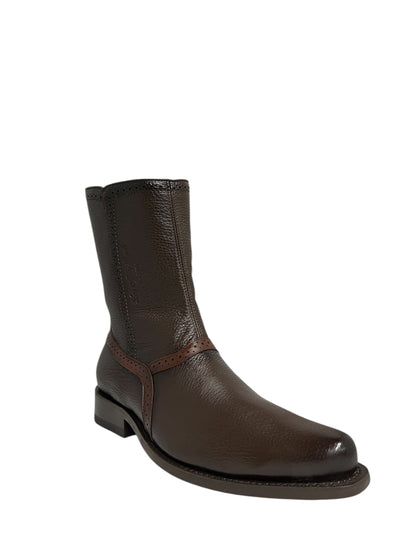 Los Altos Ankle Boot Genuine Deer Face Brown - 78BI8316