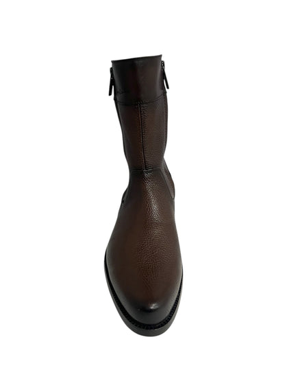 Franco Cuadra Ankle Boot Brown Deer Zipper Round Toe - FC581