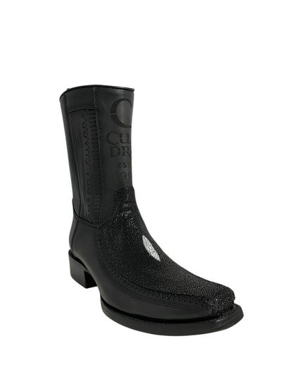 Cuadra Black Stingray Narrow Square Toe - CU783