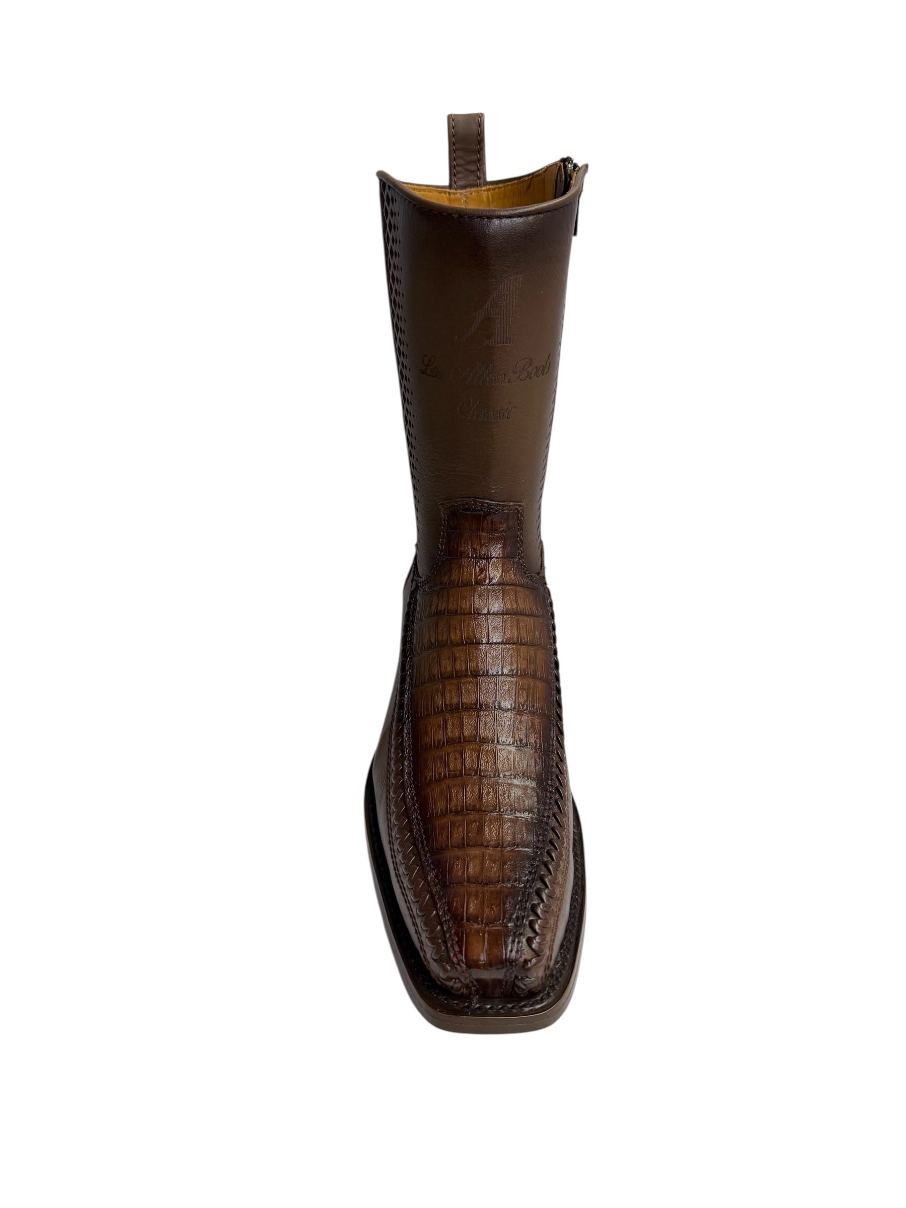 Los Altos 7 Toe Caiman Belly Faded Brown - 57BFP8216