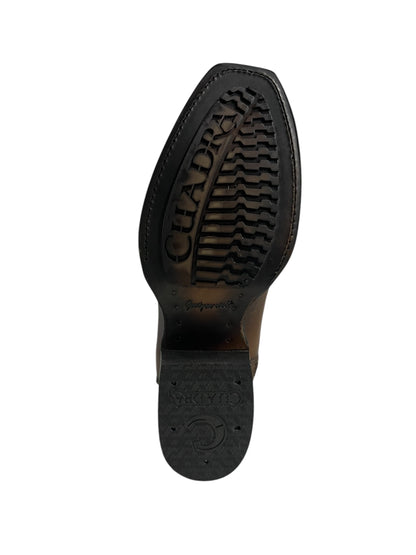Cuadra Caiman Belly Brown Laser & Woven Narrow Square Toe - CU698