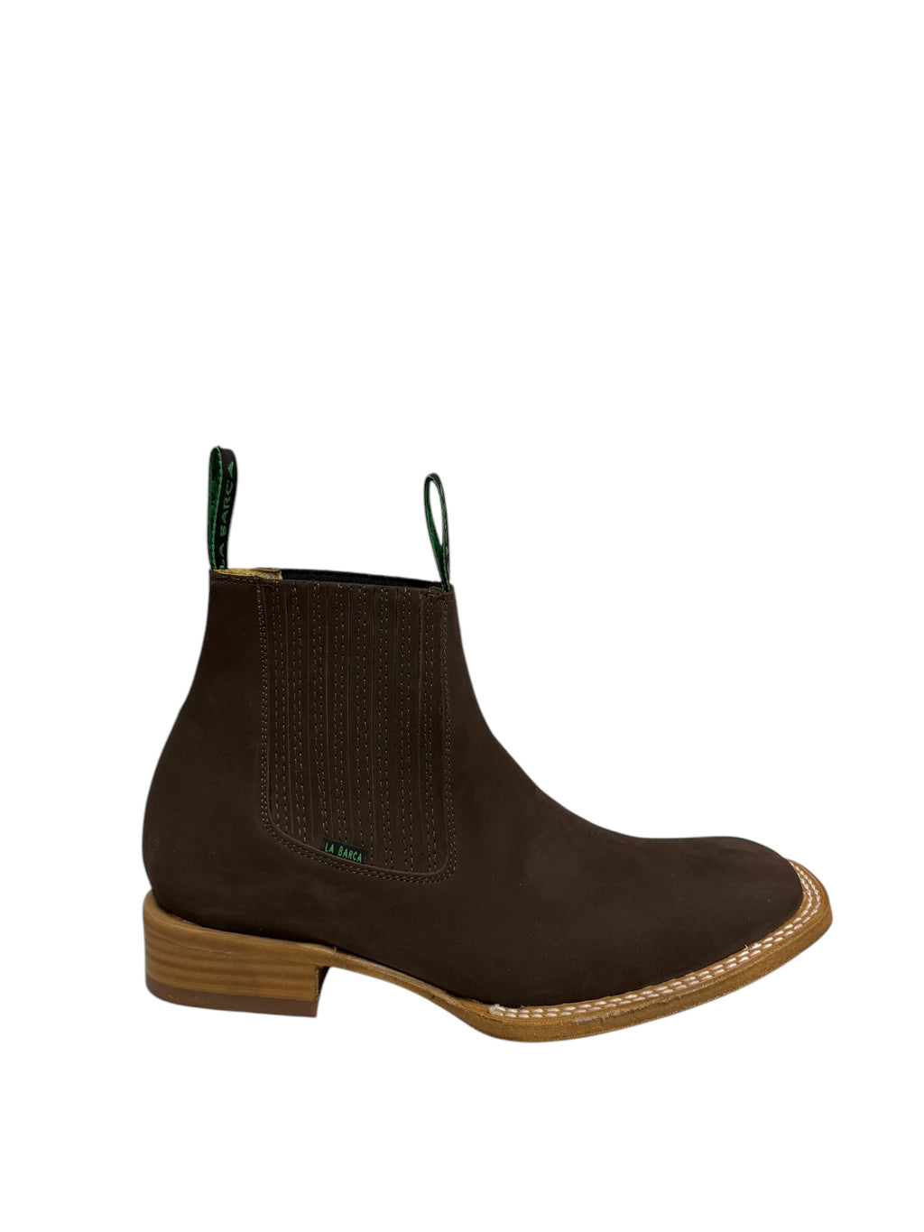 La Barca Square Toe Nobuck Chocolate Ankle Boot - 935