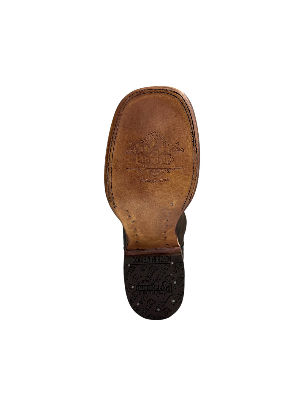 Potrillo Crazy Bovine Brown Square Toe Womens Boot - 422