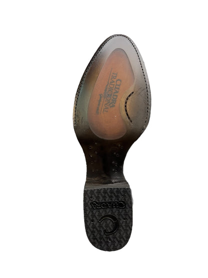 Cuadra Caiman Belly Plunge Black Round Toe - CU422