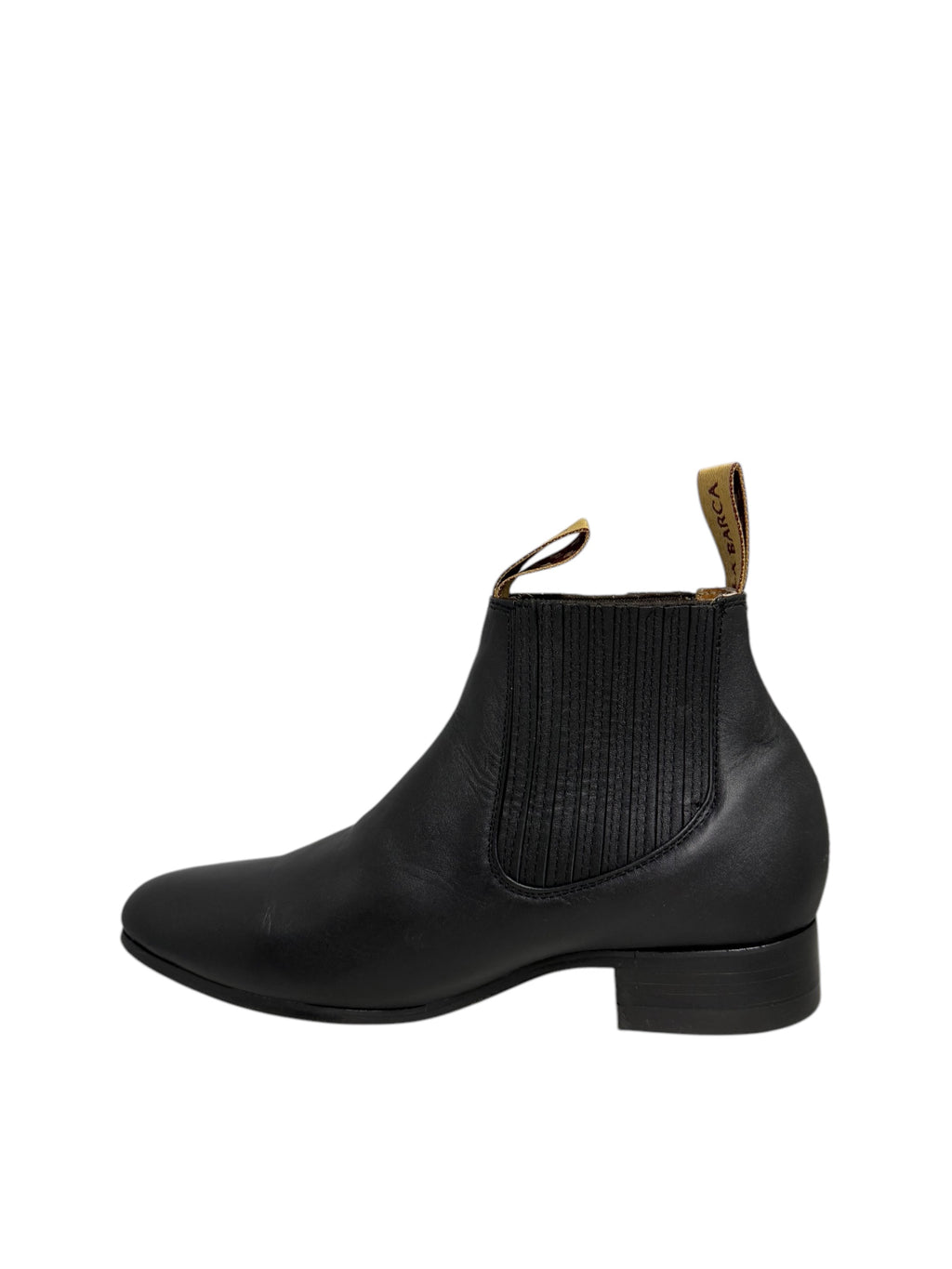 La Barca Leather Black Charro Ankle Boot - 500