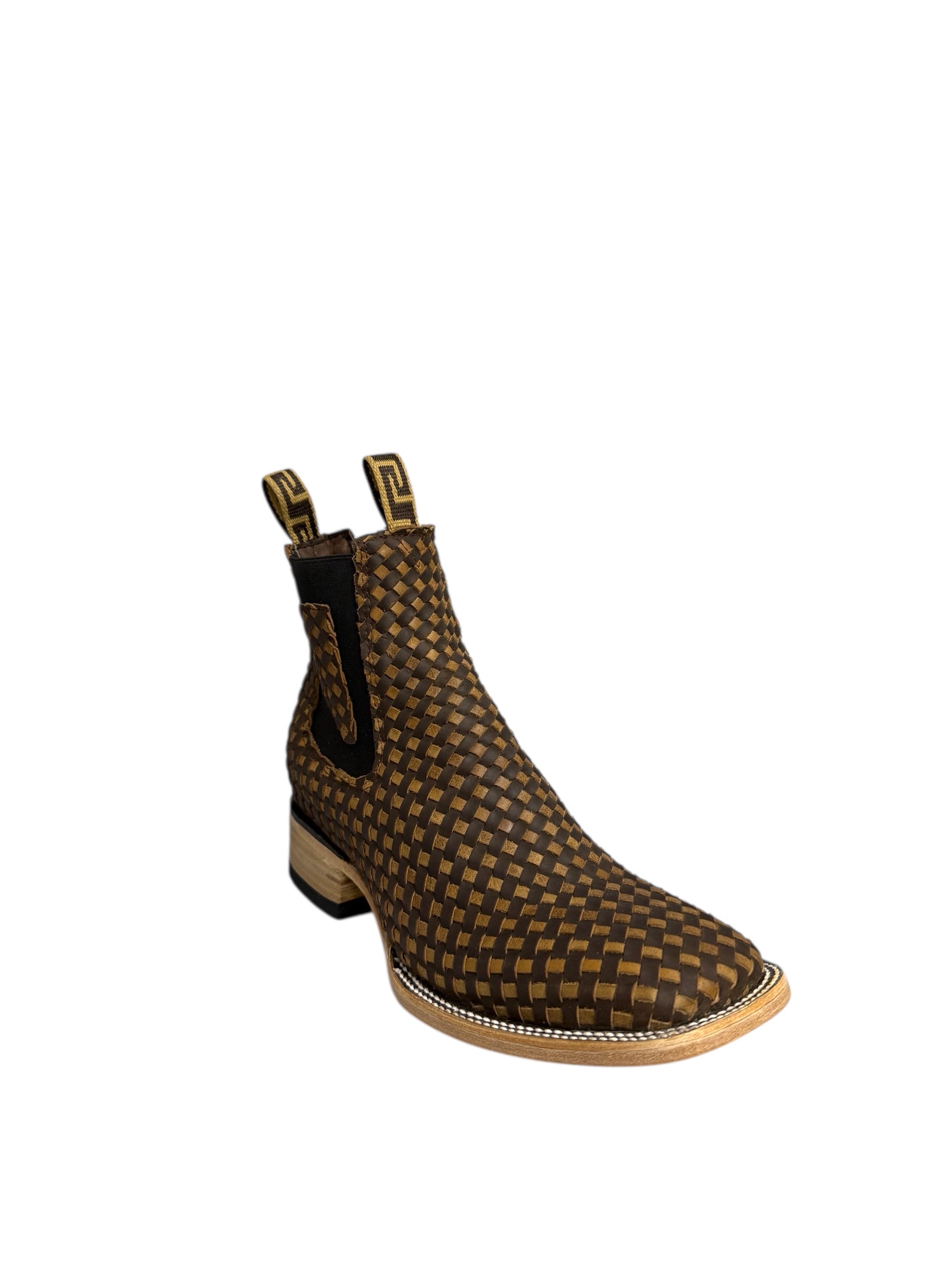 Calzatti Leather Stitched Brown Ankle Boot - 1910