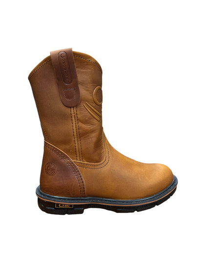 Cebu Soft Toe 10” Honey Pull Up Work Boots - MAX