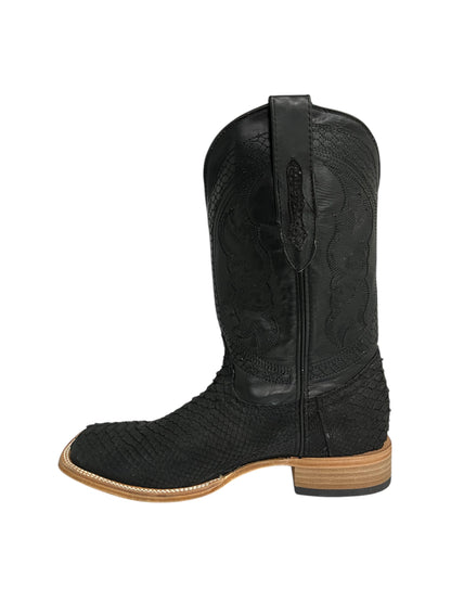 Ranchers Black Python Square Toe