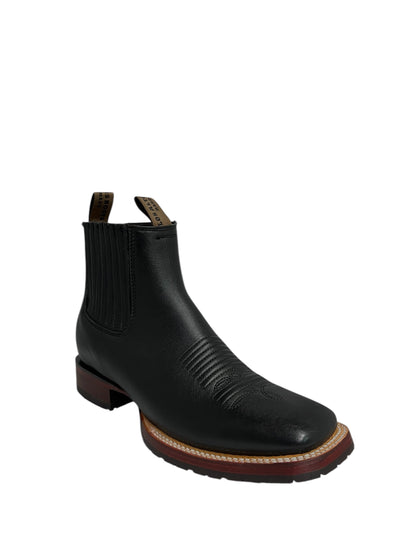 Los Altos Belmont Black Square Toe Tractor - 84TBM2105