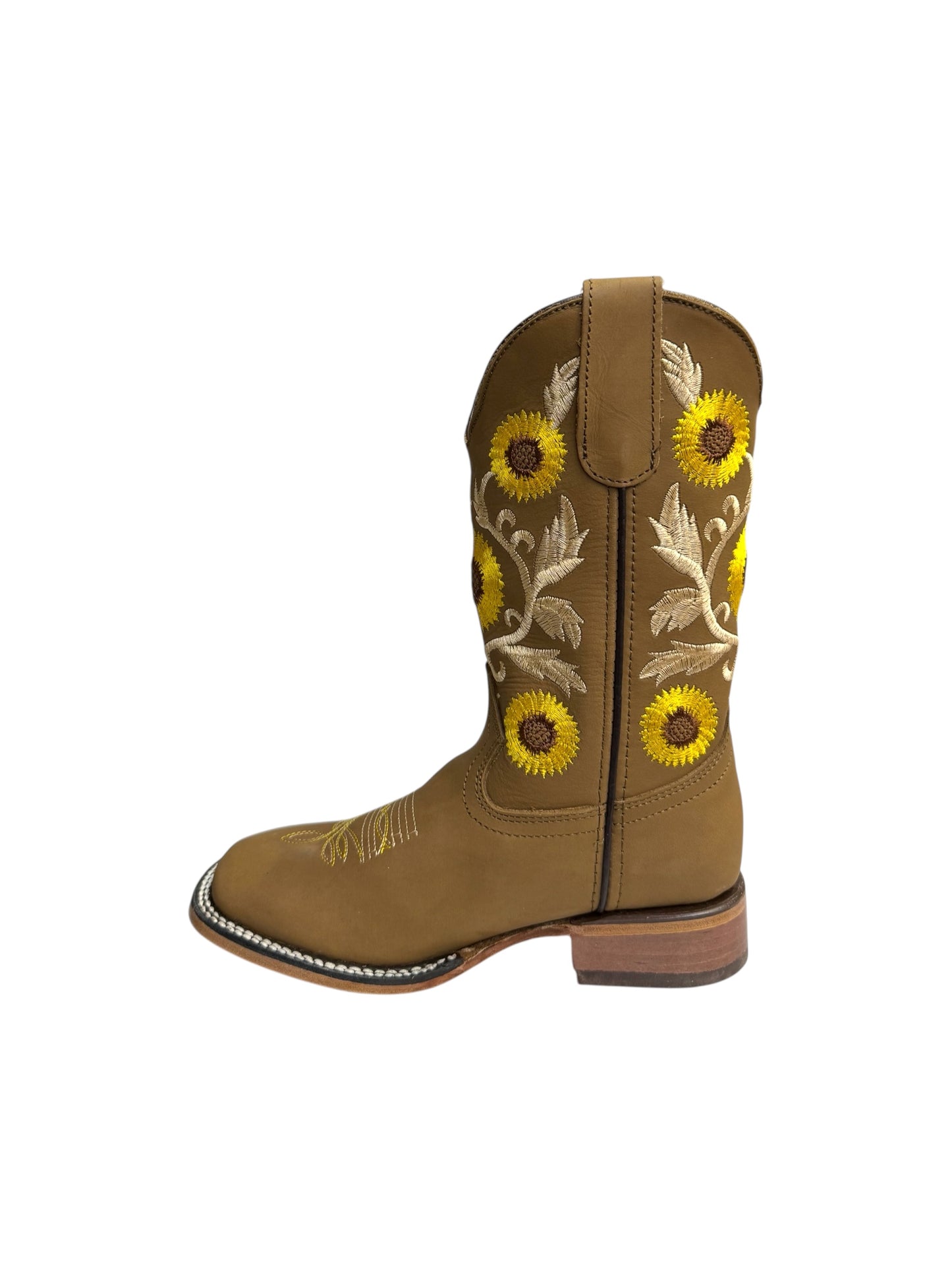 Potrillo Sunflowers Ocre Square Toe Womens Boot - 411