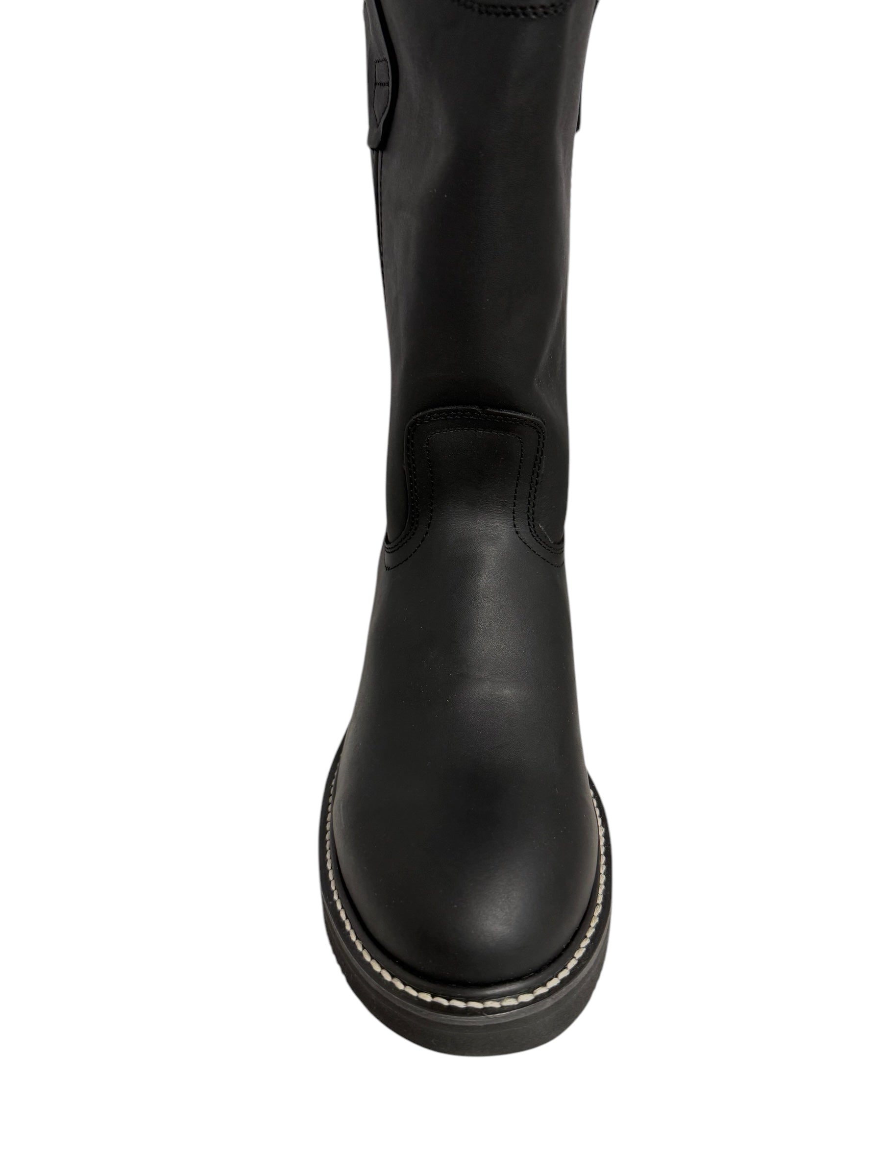 Establo Oiled Leather Black Pull Up Work Boot - 553-03