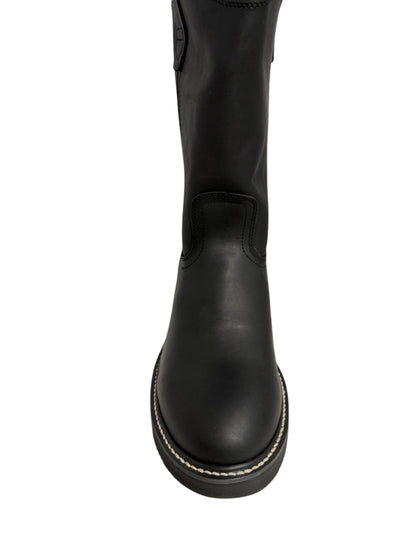 Establo Oiled Leather Black Pull Up Work Boot - 553-03